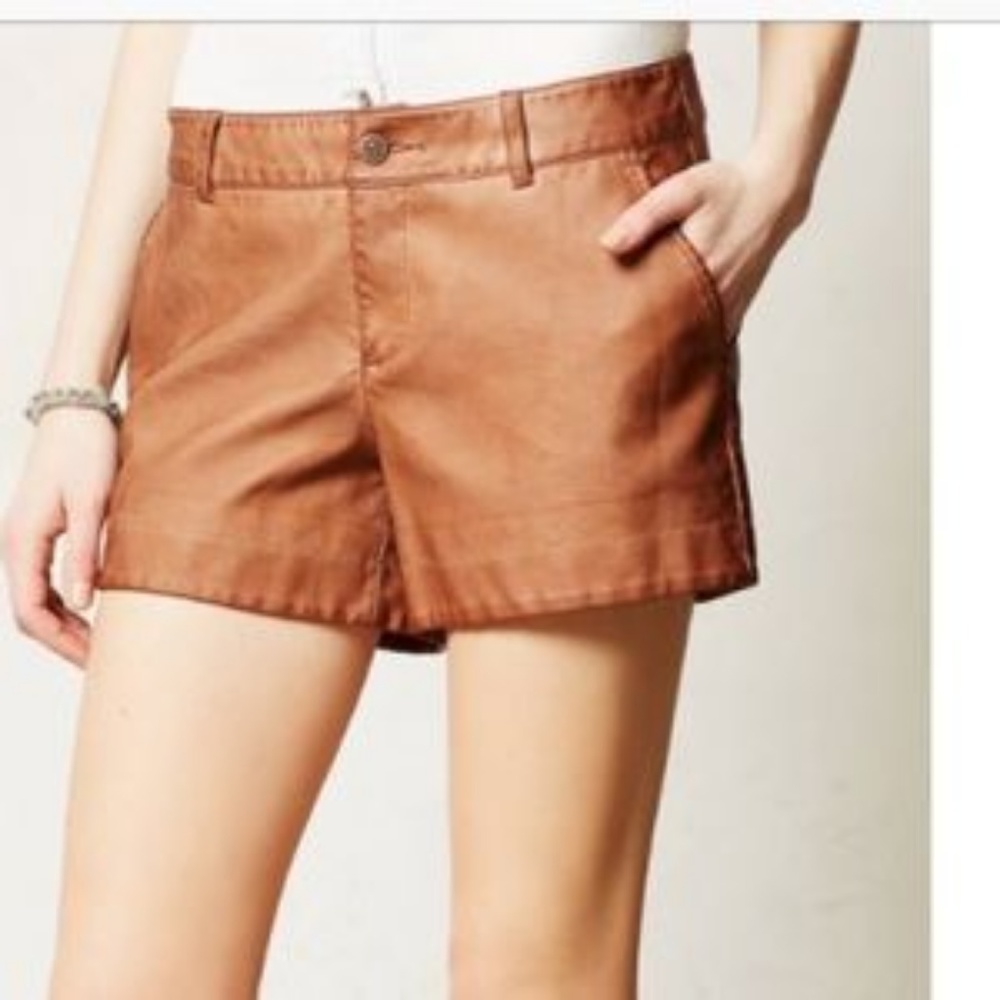 Leather shorts: unique snag!